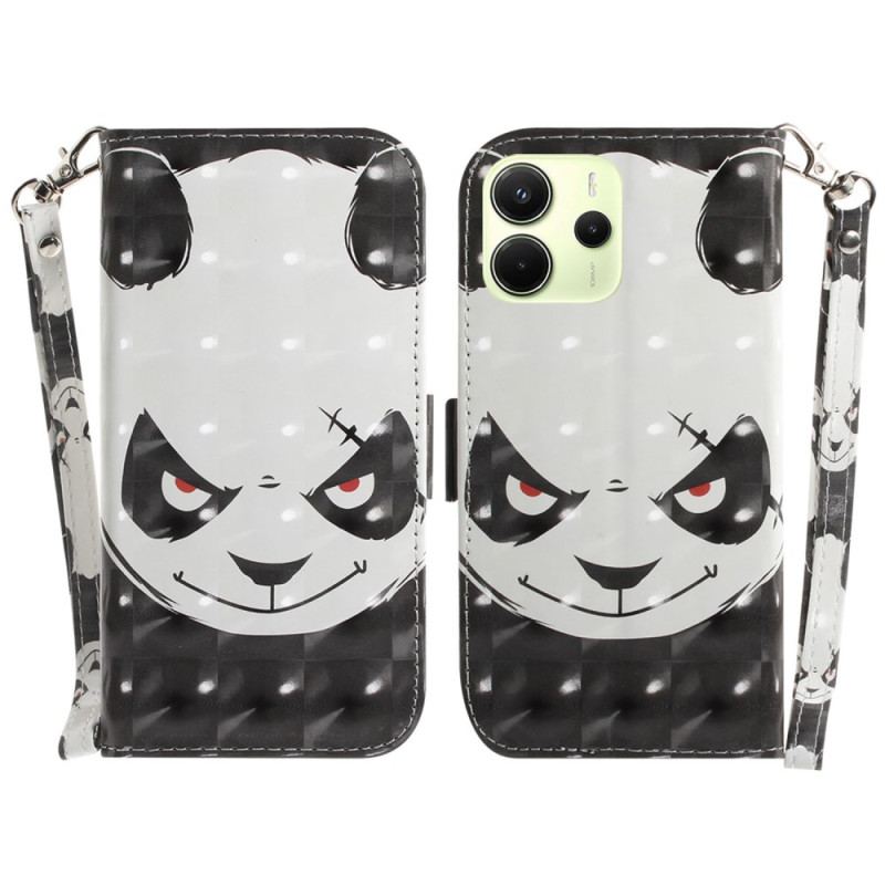 Housse Xiaomi Redmi Note 14 4G Angry Panda à Lanière