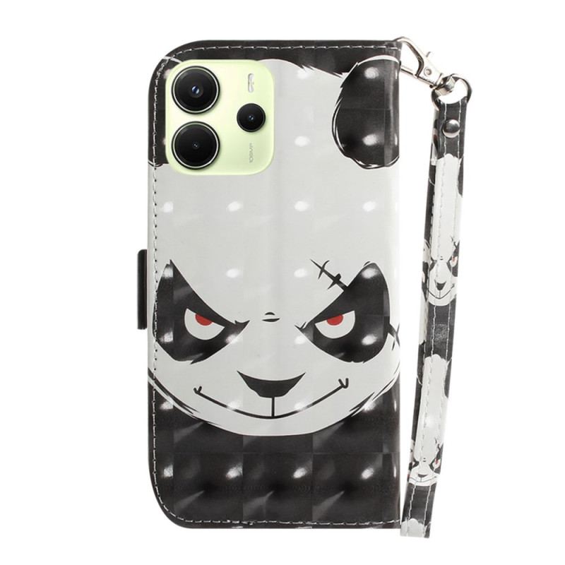 Housse Xiaomi Redmi Note 14 4G Angry Panda à Lanière