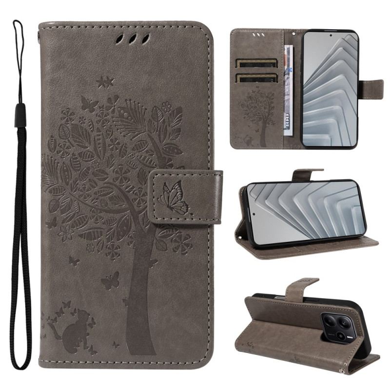 Housse Xiaomi Redmi Note 14 4G Arbre et Chat