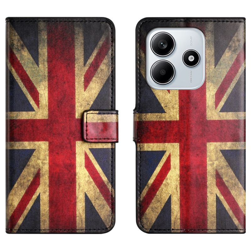 Housse Xiaomi Redmi Note 14 4G Drapeau Anglais Vintage