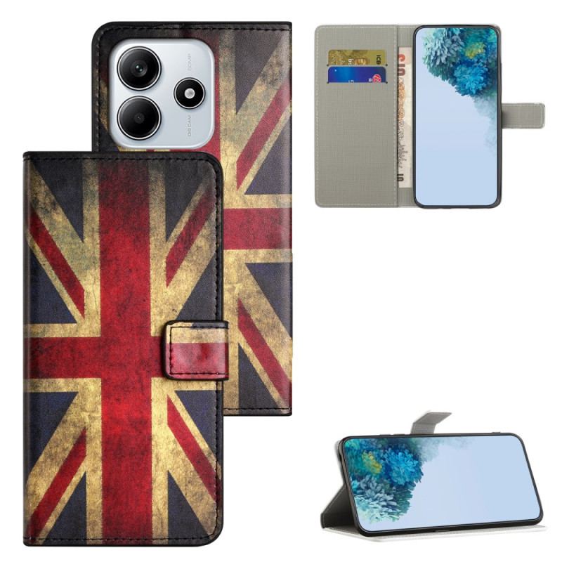 Housse Xiaomi Redmi Note 14 4G Drapeau Anglais Vintage
