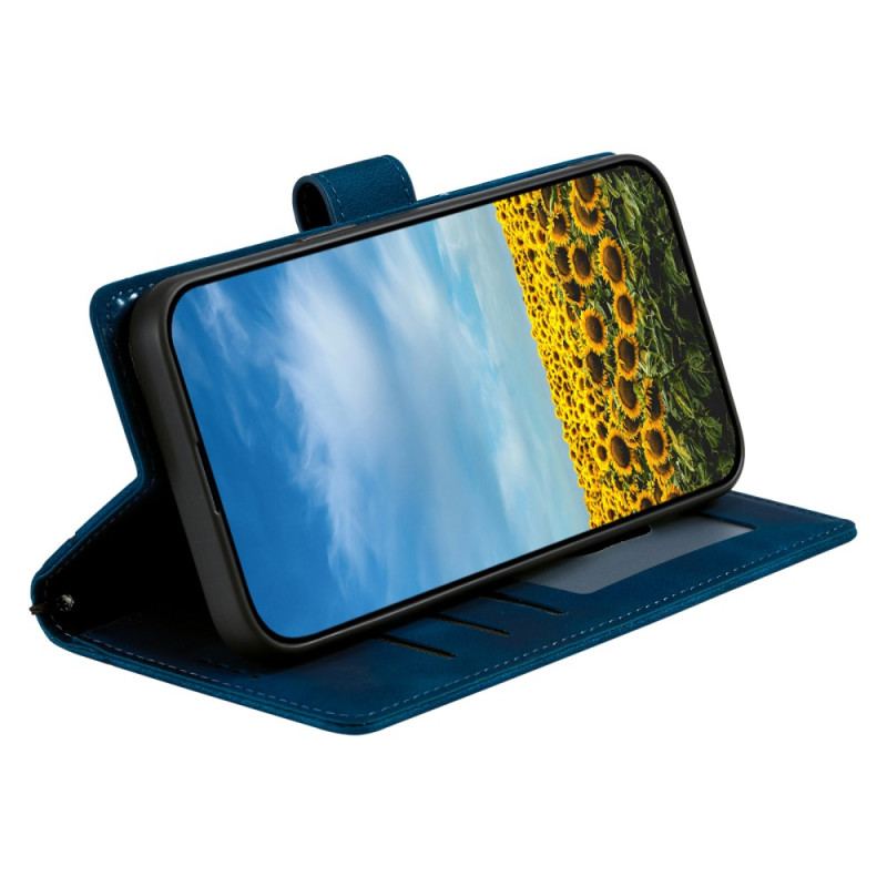 Housse Xiaomi Redmi Note 14 4G Effet Daim avec Lanière