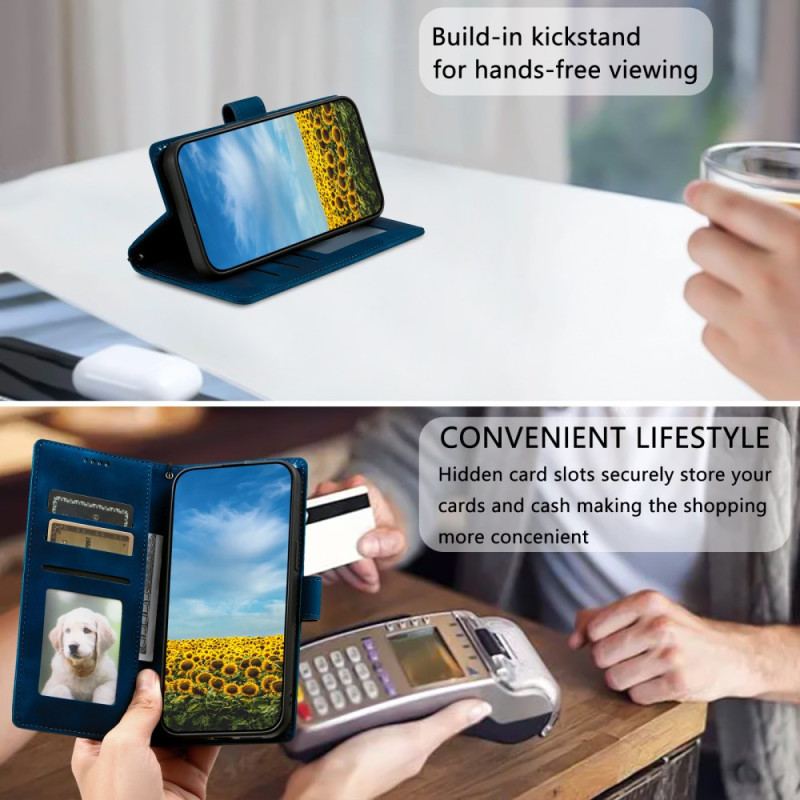 Housse Xiaomi Redmi Note 14 4G Effet Daim avec Lanière