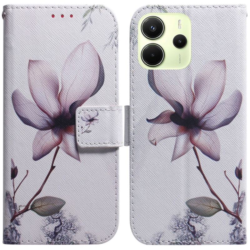 Housse Xiaomi Redmi Note 14 4G Fleur Rose