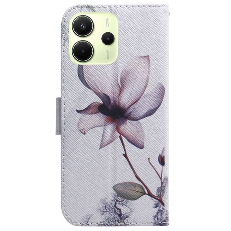 Housse Xiaomi Redmi Note 14 4G Fleur Rose