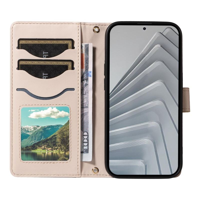 Housse Xiaomi Redmi Note 14 4G Matelassée avec Lanière et bandoulière