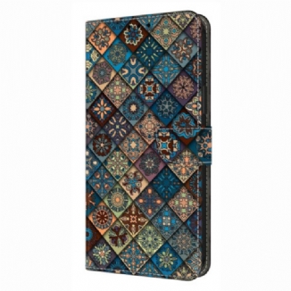 Housse Xiaomi Redmi Note 14 4G Motif Floral Bleu