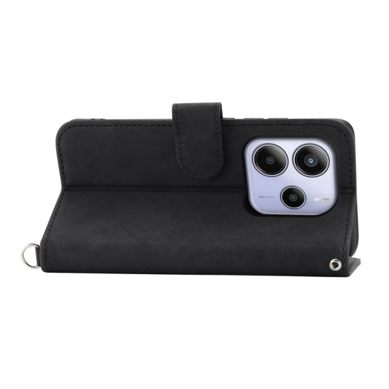 Housse Xiaomi Redmi Note 14 4G Motif Floral et Sangles