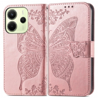 Housse Xiaomi Redmi Note 14 4G Papillon Baroque