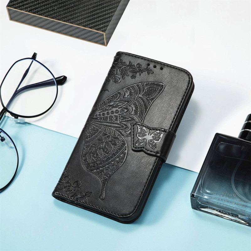 Housse Xiaomi Redmi Note 14 4G Papillon Baroque