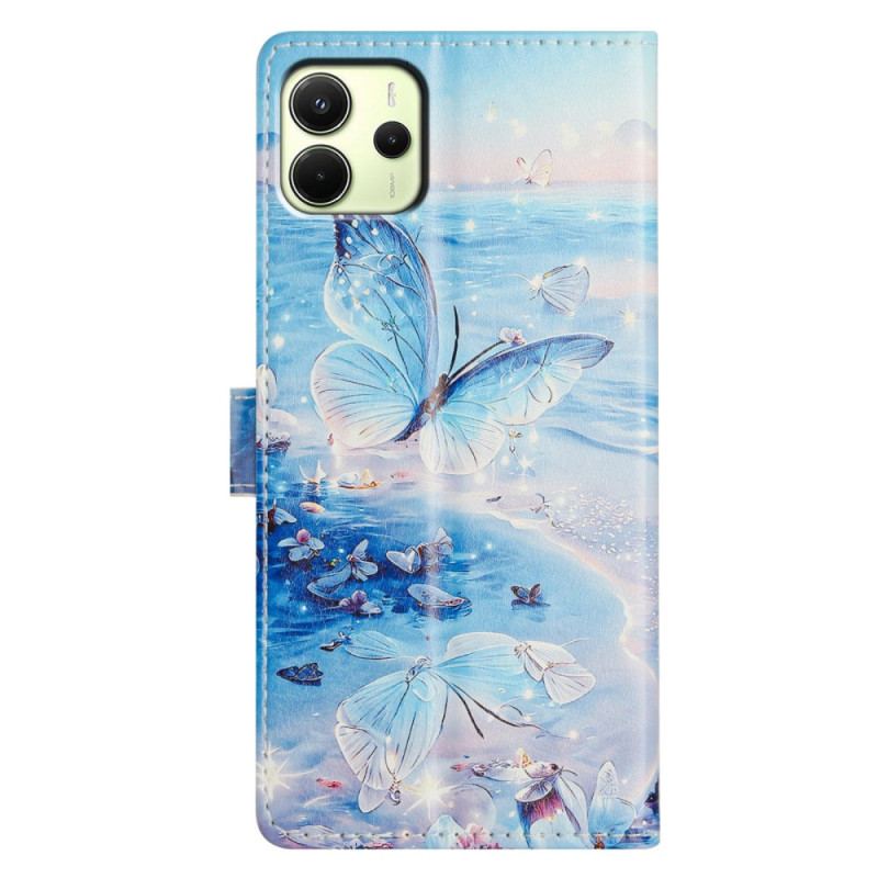 Housse Xiaomi Redmi Note 14 4G Papillon Océanique