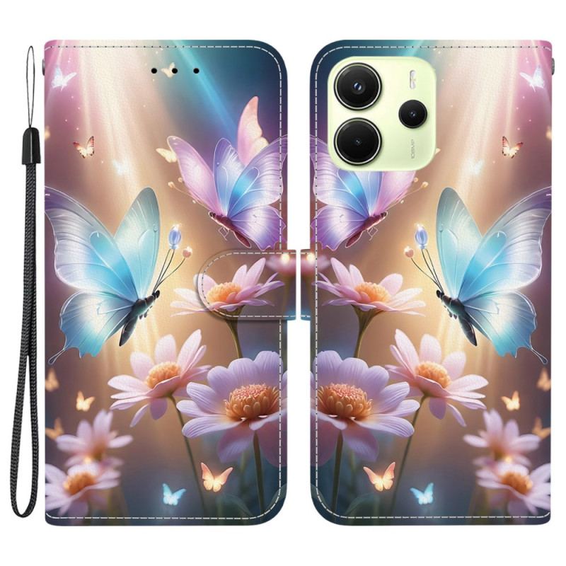 Housse Xiaomi Redmi Note 14 4G Papillons Sous la Lumière