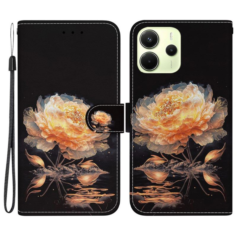 Housse Xiaomi Redmi Note 14 4G Pivoine Orange