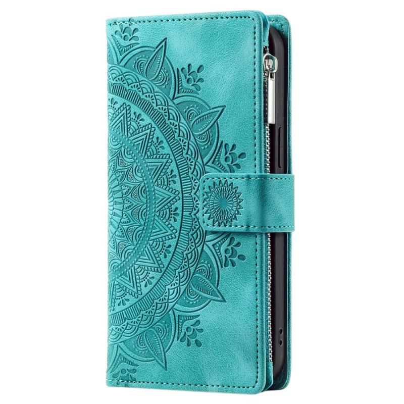 Housse Xiaomi Redmi Note 14 4G Portefeuille Effet Daim Mandala