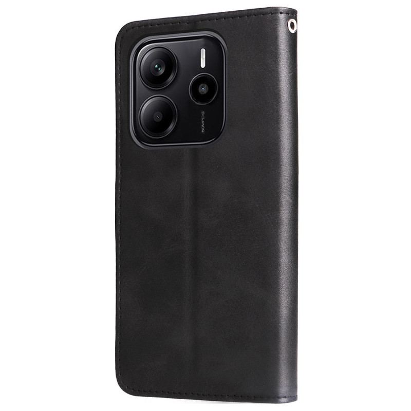 Housse Xiaomi Redmi Note 14 4G Portefeuille à Fermeture Éclair
