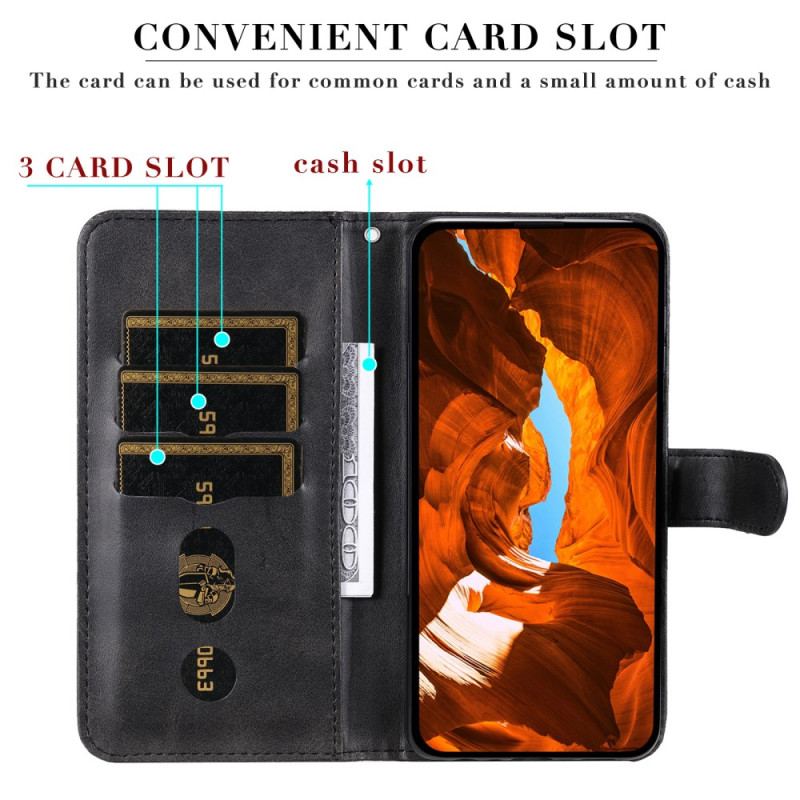 Housse Xiaomi Redmi Note 14 4G Portefeuille à Fermeture Éclair