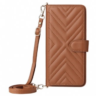 Housse Xiaomi Redmi Note 14 4G Portefeuille Premium avec Lanière et Bandoulière