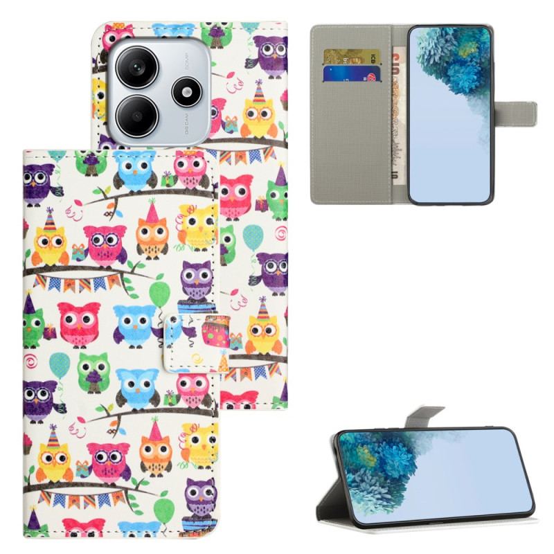 Housse Xiaomi Redmi Note 14 4G Tribu de Hiboux