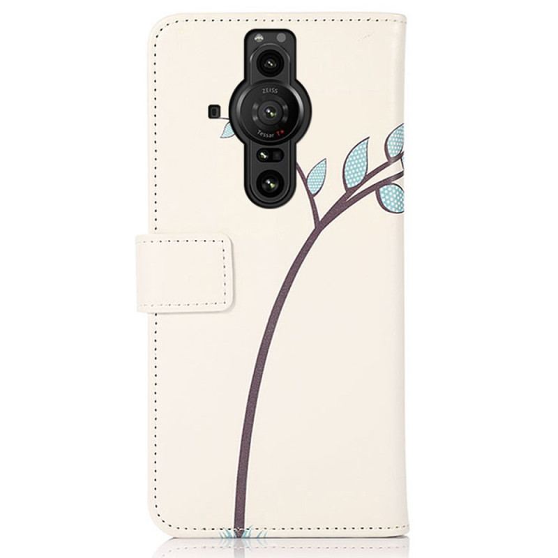 Housse Sony Xperia Pro-I Couple De Hiboux Sur l'Arbre