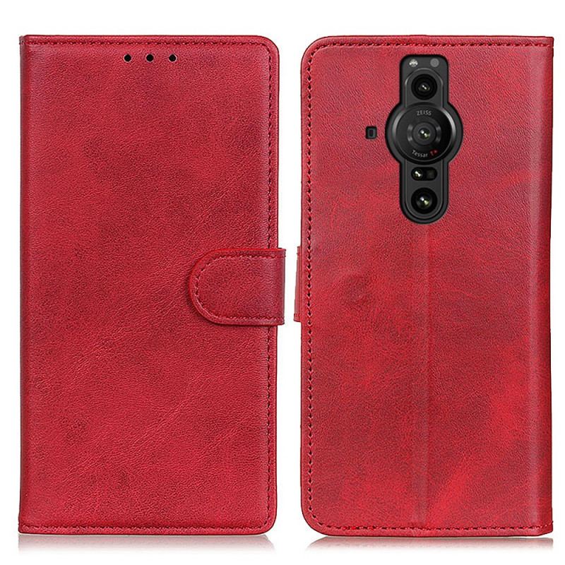 Housse Sony Xperia Pro-I Effet Cuir Mat Rétro