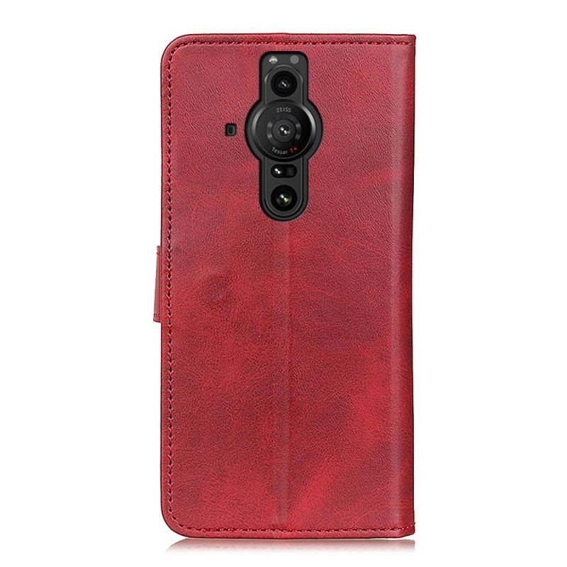 Housse Sony Xperia Pro-I Effet Cuir Mat Rétro