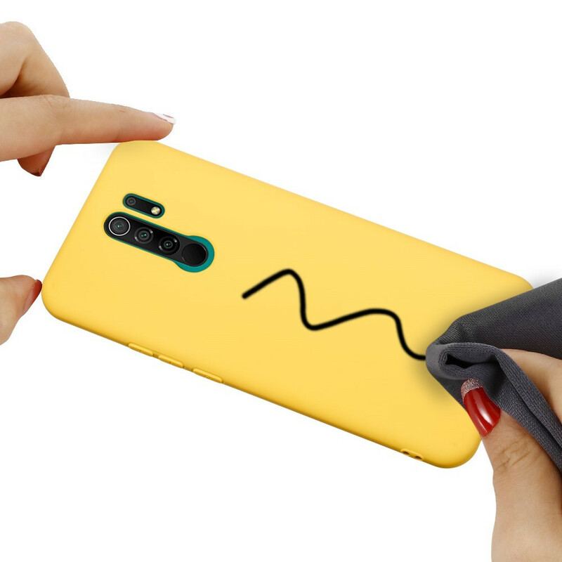 Coque Xiaomi Redmi 9 Silicone Liquide Avec Lanière