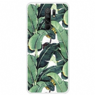 Coque Xiaomi Redmi 9 Transparente Multiples Feuilles Vertes