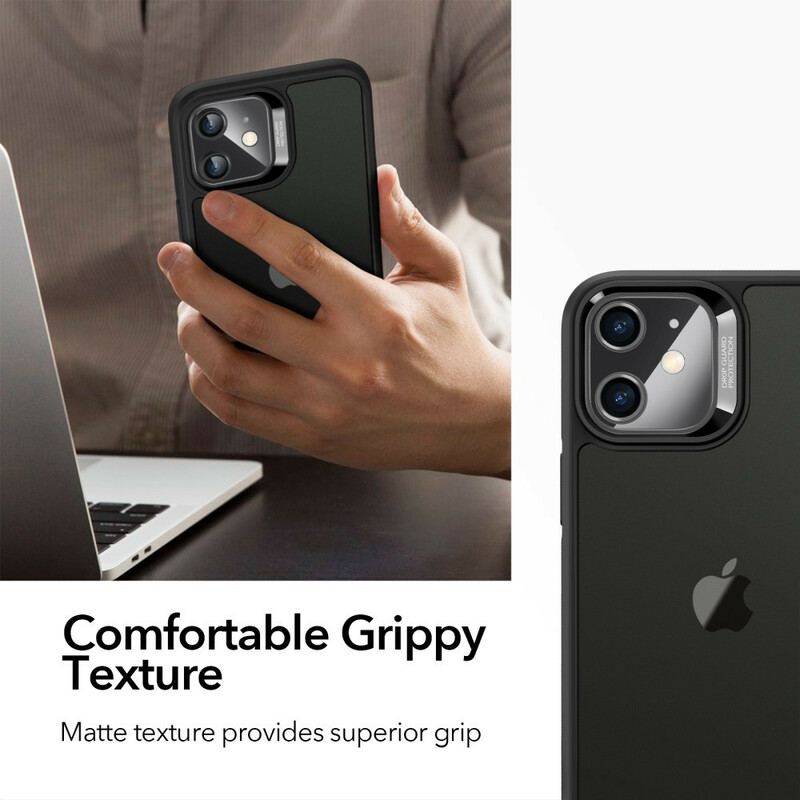 Coque iPhone 12 Mini Dos en Verre et Rebords en Silicone
