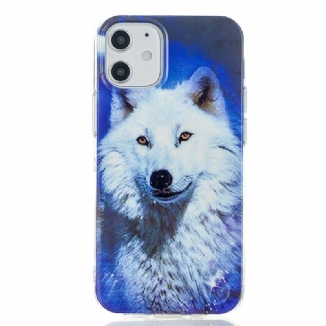 Coque iPhone 12 Mini Série Loup Fluorescente
