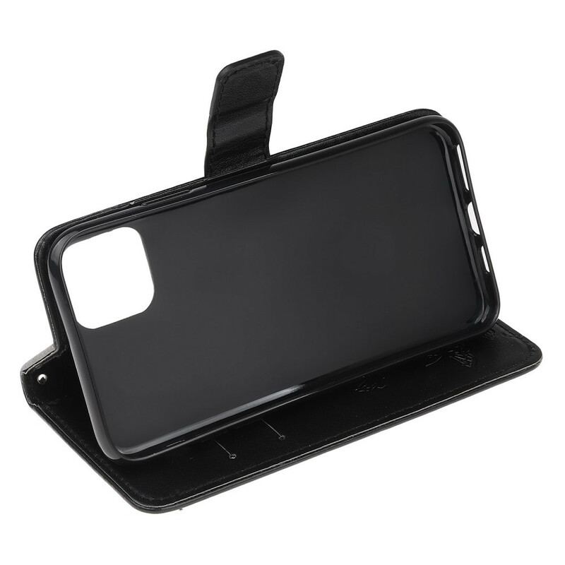Housse iPhone 12 Mini Florale à Lanière