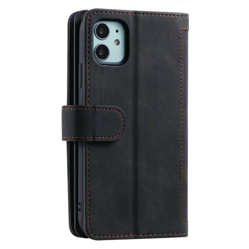 Housse iPhone 12 Mini Porte-Monnaie 9 Porte-Cartes