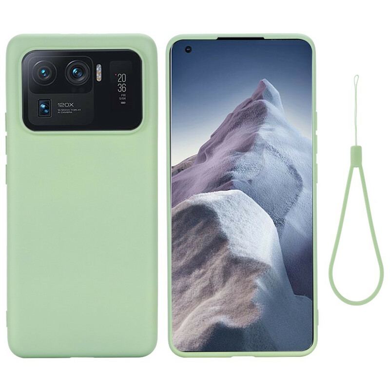 Coque Xiaomi Mi 11 Ultra Silicone Liquide Avec Lanière