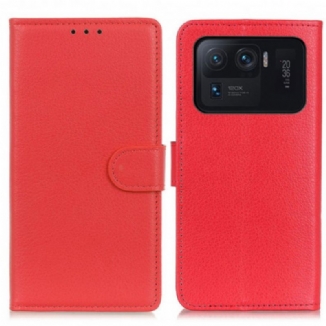 Housse Xiaomi Mi 11 Ultra Simili Cuir Litchi Classique