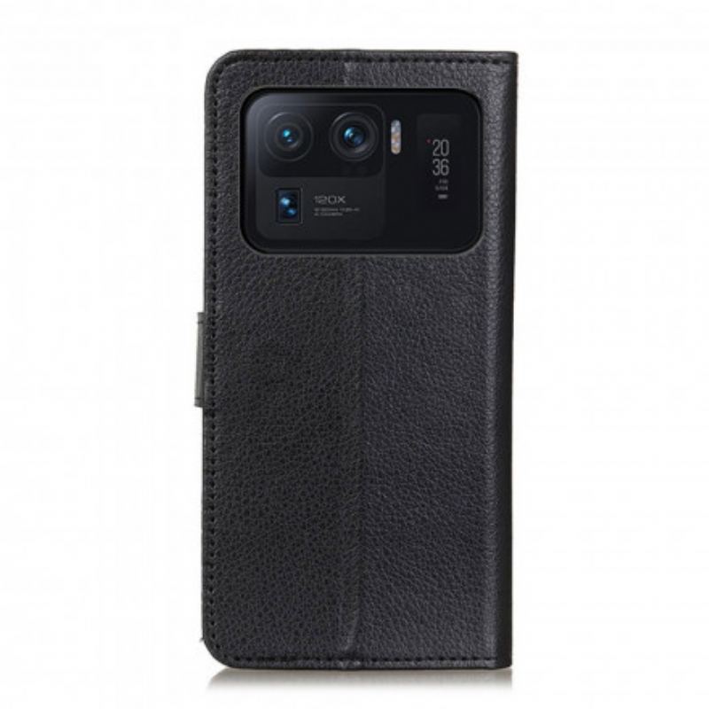 Housse Xiaomi Mi 11 Ultra Simili Cuir Litchi Classique