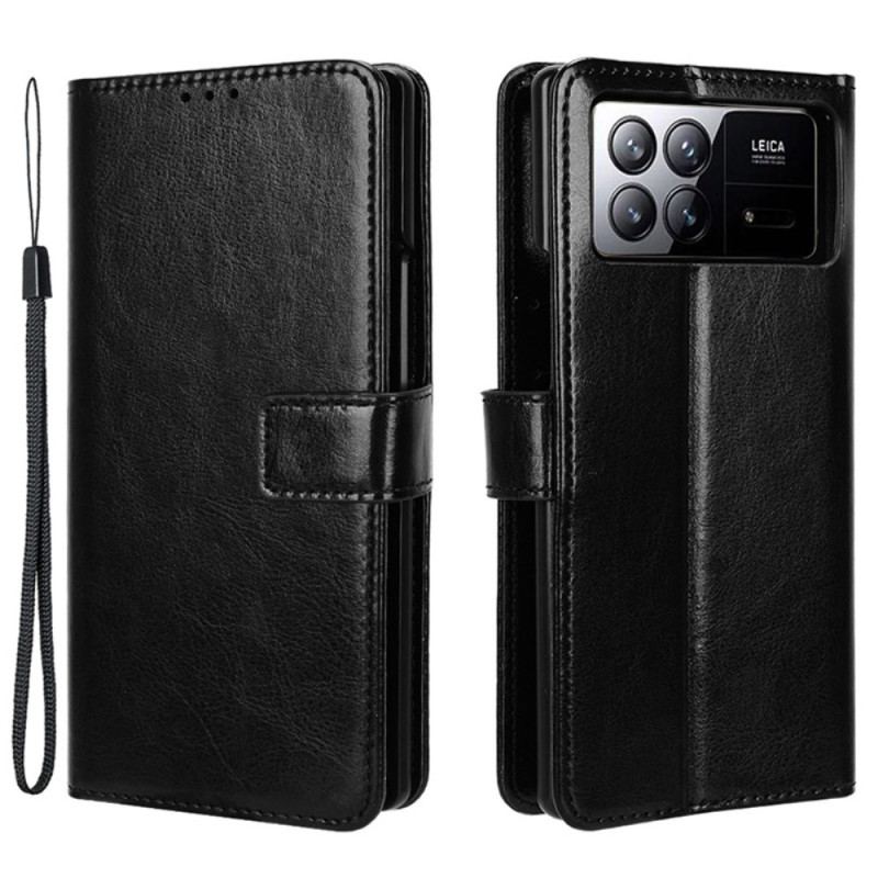 Housse Xiaomi Mix Fold 3 Simili Cuir Flashy à Lanière