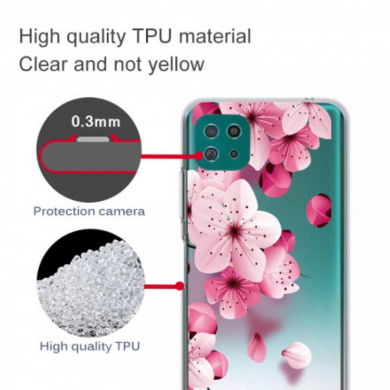 Coque Samsung Galaxy A22 5G Petites Fleurs Roses