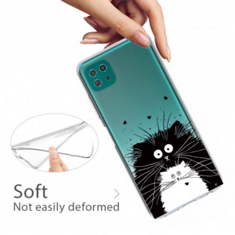 Coque Samsung Galaxy A22 5G Regarde les Chats