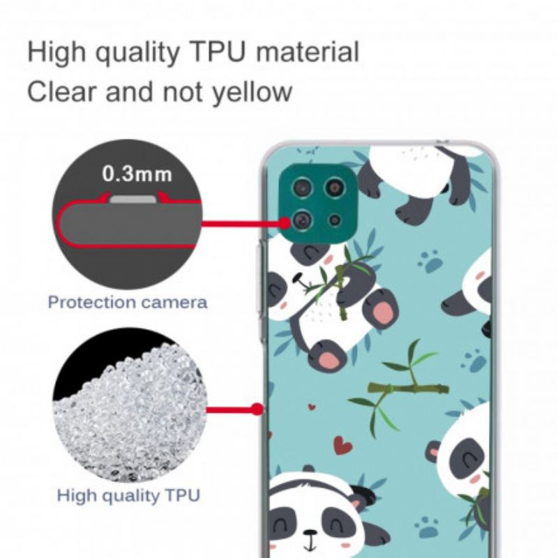Coque Samsung Galaxy A22 5G Tas de Pandas