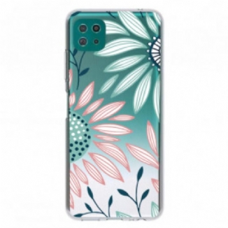 Coque Samsung Galaxy A22 5G Transparente Une Fleur