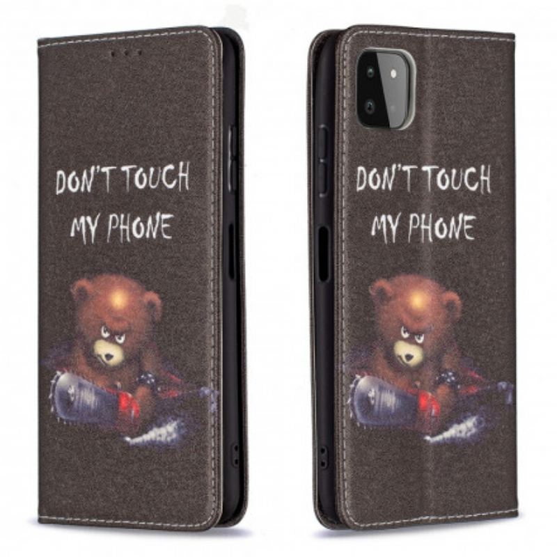 Flip Cover Samsung Galaxy A22 5G Ours Dangereux