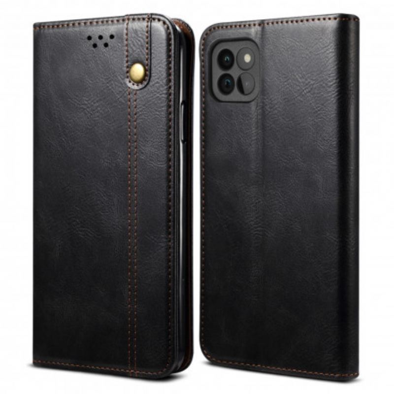 Flip Cover Samsung Galaxy A22 5G Simili Cuir Ciré