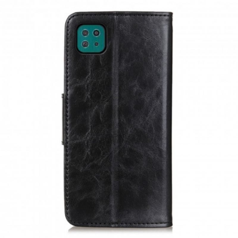 Housse Samsung Galaxy A22 5G Cuir Fendu Fermoir Réversible