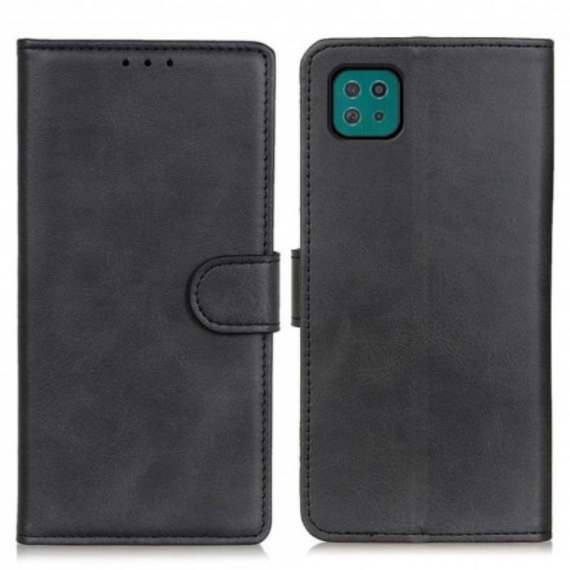 Housse Samsung Galaxy A22 5G Effet Cuir Mat Rétro