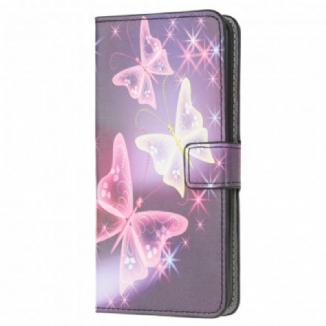 Housse Samsung Galaxy A22 5G Papillons et Fleurs