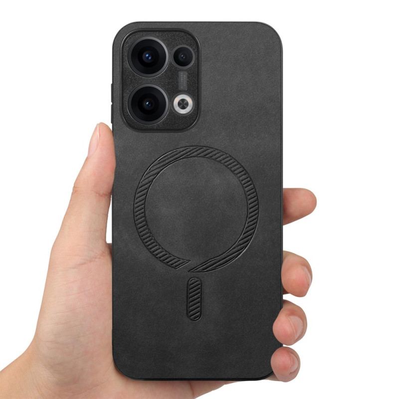 Coque Oppo Reno 13 5G Compatible MagSafe Effet Cuir