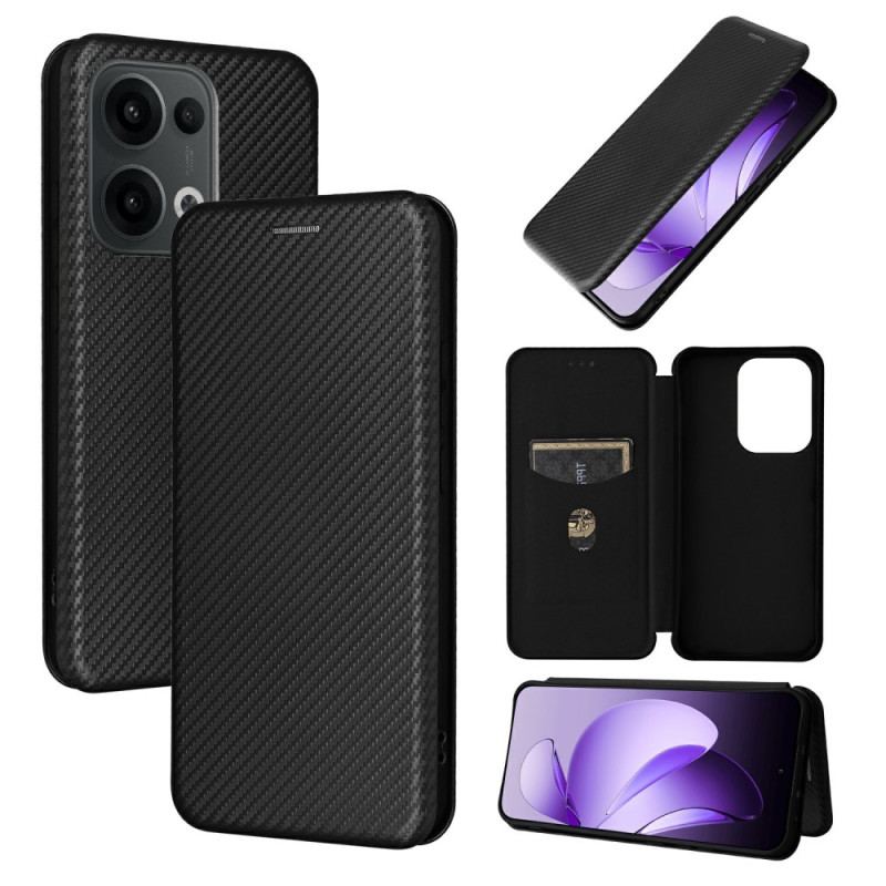 Flip Cover Oppo Reno 13 5G Fibre Carbone