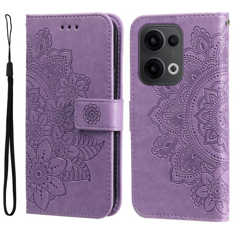 Housse Oppo Reno 13 Empreinte Mandala à Lanière