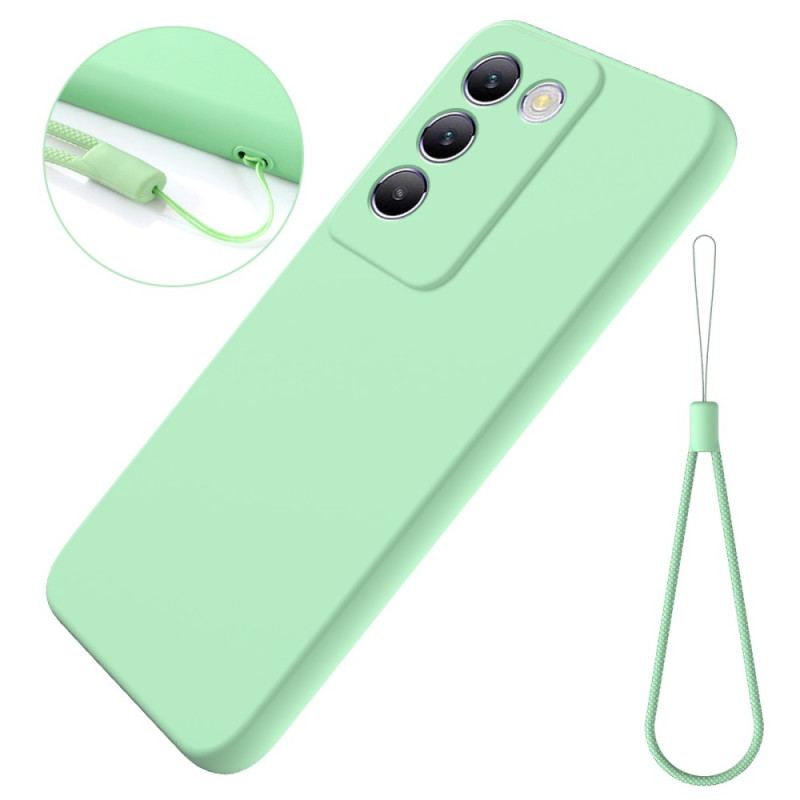 Coque Vivo V40 SE 5G Silicone Liquide à Lanière