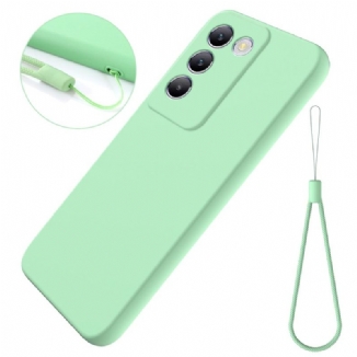 Coque Vivo V40 SE 5G Silicone Liquide à Lanière