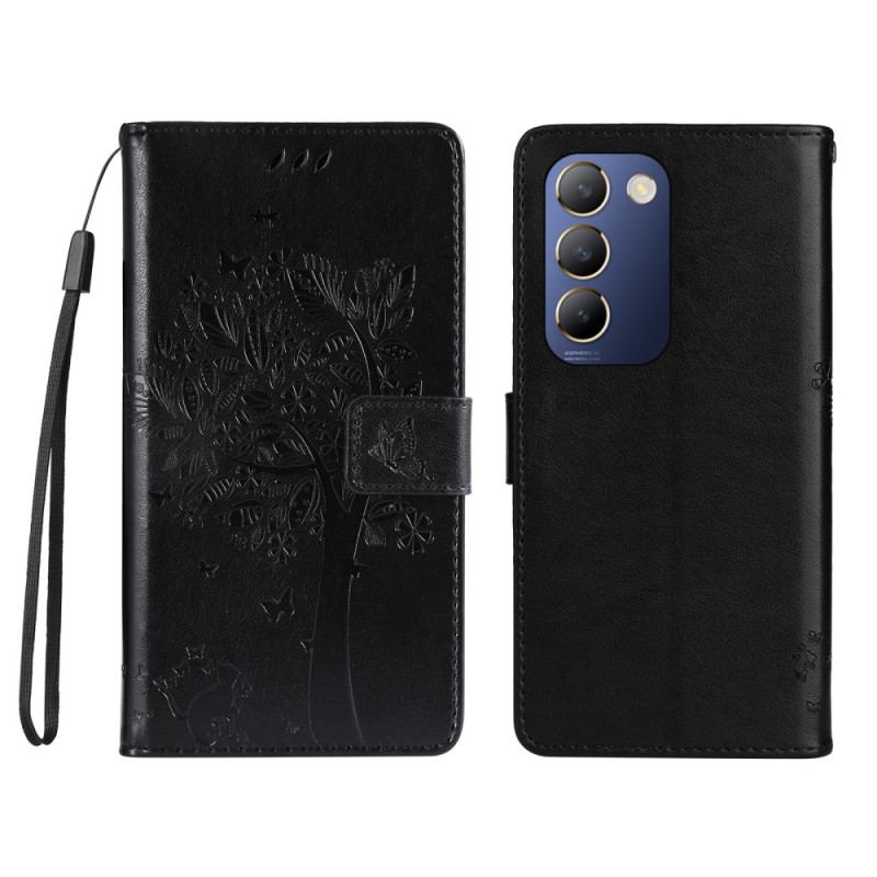 Housse Vivo V40 SE 5G Arbre et Chat